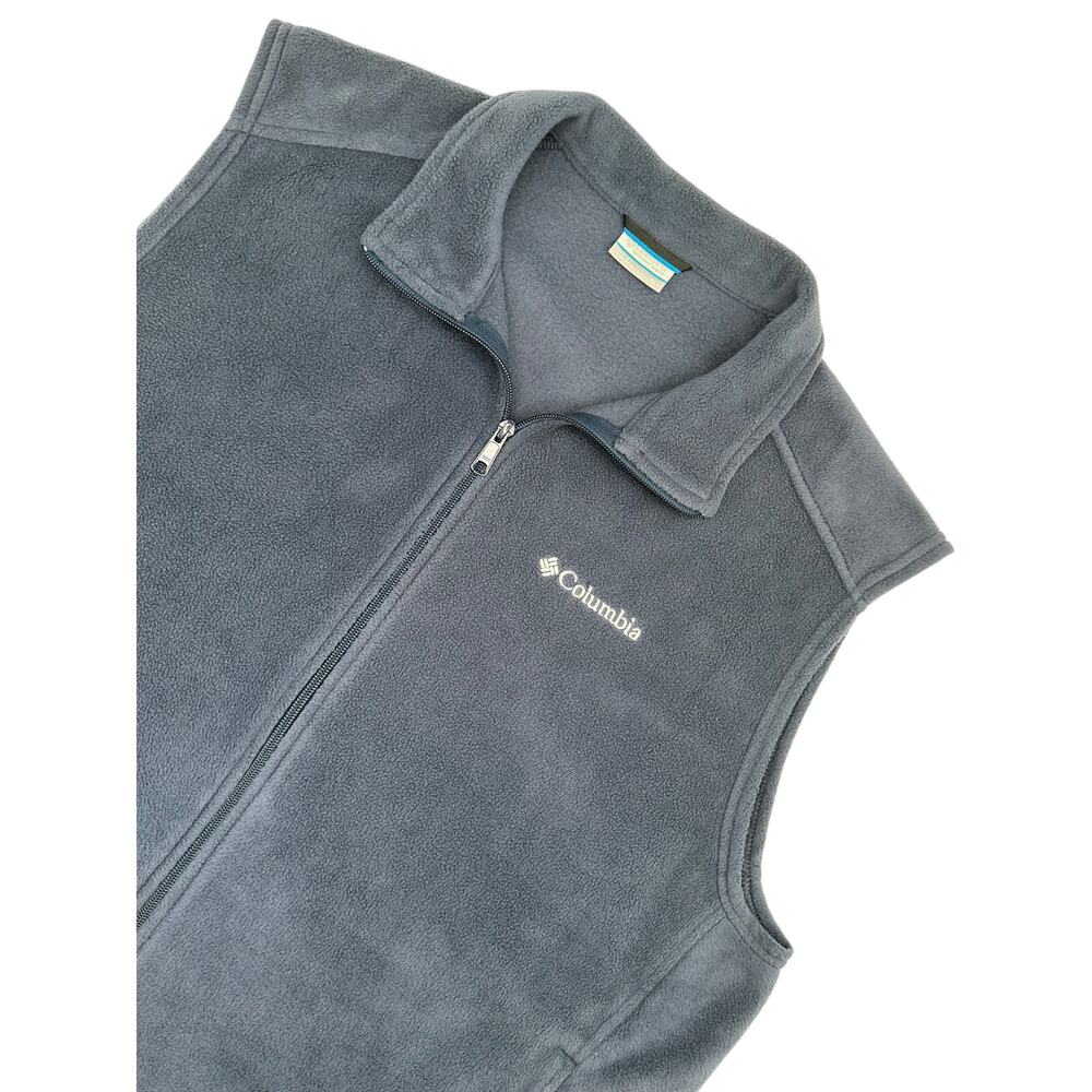 Columbia Mens Cathedral Peak II Fleece Sleeveless Vest Navy Blue XL - Picture 2 of 9